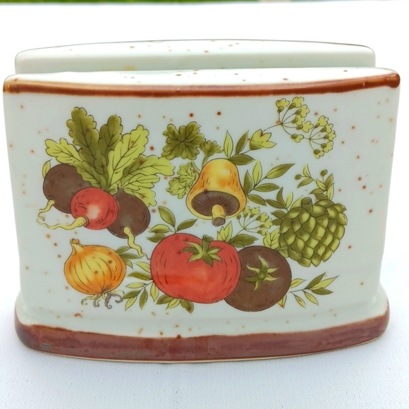 VTG MUSHROOM Napkin Holder Veggies Inarco Japan Porcelain Ceramic MCM Kitchen - Picture 1 of 8